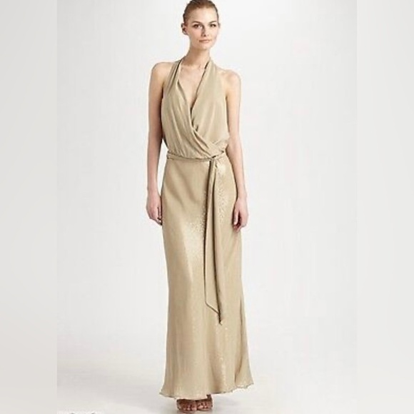 NEW! NICOLE MILLER Sequin Stretch Woven Sherbet Plum Plunging Formal Dress SZ 4 - Picture 5 of 17